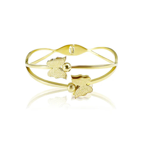 Butterfly Charm Cuff Bracelet